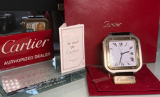 *** Sveglia Cartier Santos oro/acciaio inox testata funziona perfettamente ***