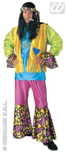 Costume hippie uomo tessuto - tessuto, m