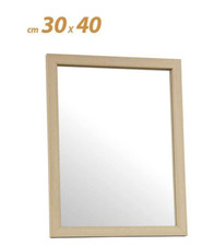 SPECCHIO PARETE 40*30 CORNICE LEGNO NATURALE MURO CLASSICO MODERNO NOF 817953