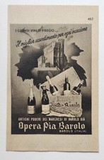 Pubblicita' Opera Pia Barolo Vini Pregio Advertising Originale Vintage 1949 (F9)
