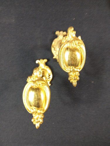 Coppia ferma tende xix bronzo - tende,