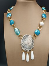 Collana donna cammeo centrale