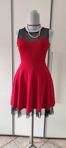 Vestito donna rosso nero - donna,