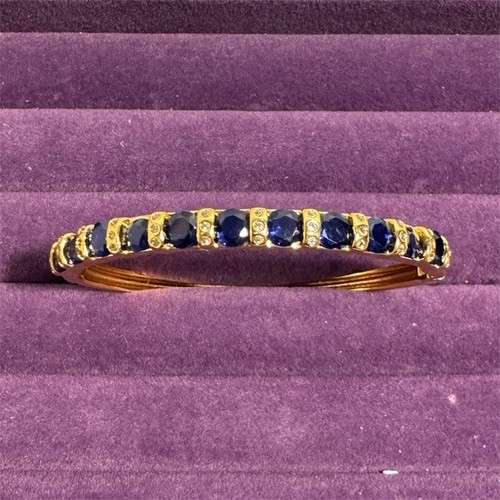 Bracciale con cerniera zaffiro