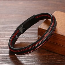 Bracciale Uomo Nero Rosso