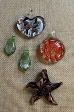 Lotto pendenti vetro artistico