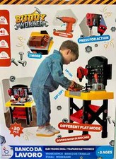 Banco Da Lavoro Per Bambini 30 Pezzi Attrezzi E Accessori Con Trapano Giocattolo