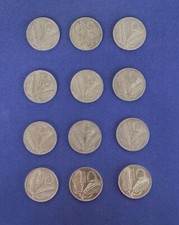 LOTTO 10 LIRE DA 1952 A 1956, 1967 E 1972 12 MONETE IN BUONA CONSERVAZIONE