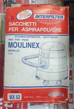 5 SACCHETTI PER ASPIRAPOLVERE MOULINEX Q 89 E COMPATIBILI
