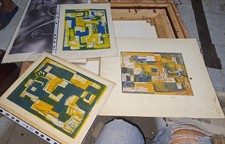 Giuseppe Capogrossi . 3 Litografie Colorate.