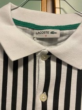 Lacoste T‑Shirt righe bianche/nerre taglia S