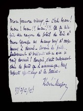 Frederic MASSON - lettre autographe signée - 1912