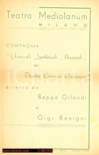 1940 milano teatro - ca,