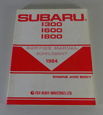Officina Manuale/Manuale di Servizio Supplement Subaru 1300 1600 1800 Fom 1984
