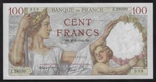 Francia 100 franchi - francia, 1942