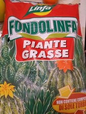 TERRA TERRICCIO PER PIANTE GRASSE GRASSA CACTACEE CON SABBIA E CORTECCIA 10 LT
