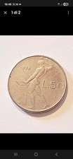 Moneta 50 lire errore di conio