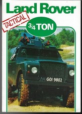Land Rover Serie III 109" 3/4 Ton Tattico Militare 1980-1981 Brochure Vendita Regno Unito