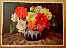 Cartolina con vaso di fiori