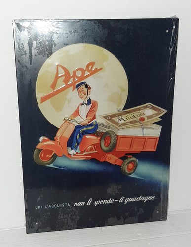 Targa pubblicitaria latta - in,