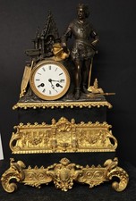 Raro orologio a pendolo in bronzo e marmo- Francia,  Epoca Napoleone III Antico