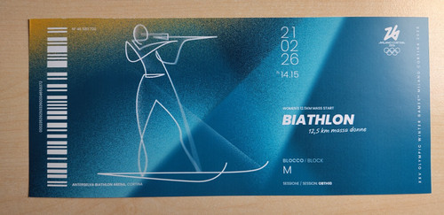 Biglietto ricordo olimpiadi - biglietto,