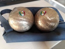 Set 2 Bocce Boule D'or + boccino e astuccio vintage