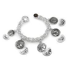 Bracciale GERARDO SACCO In Argento Con Charms Monete