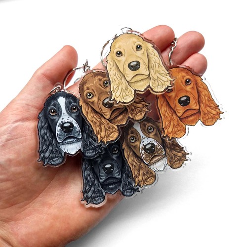 Cocker spaniel keyring - spaniel,