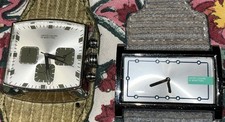 2 orologi donna Benetton (1 Crono) Cassa in acciaio Vintage (Usato) Funzionanti