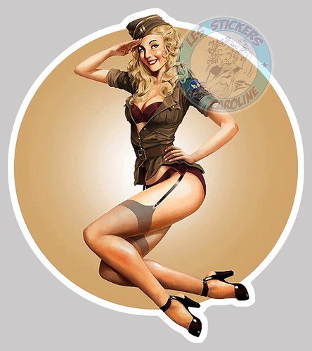 Sticker pinup military army - sticker,
