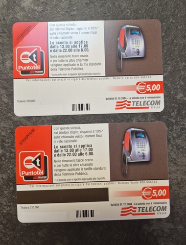 Coppia schede telefoniche rare - coppia,