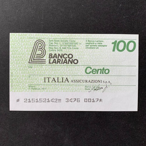 Miniassegno collezione - miniassegno, da