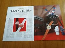 1988 OROLOGI FILA COLLEZIONE MODELLI ORO ACCIAIO WATCHES VINTAGE ARTICOLO