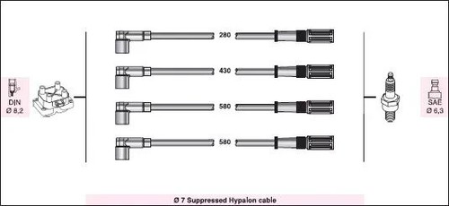 Kit cavi candela fiat - kit,