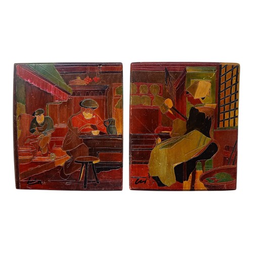 Quadro dipinto intagliato - dipinto,