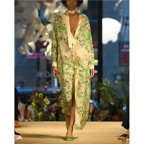 Abito camicia caftano - , con