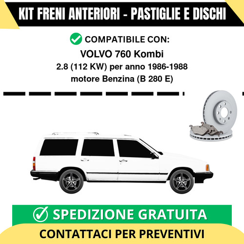 Kit freni anteriori - kit, volvo