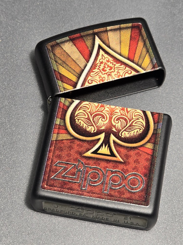 Zippo pik symbol - black, (solo