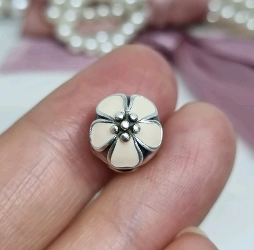 Charm clip smalto fiore