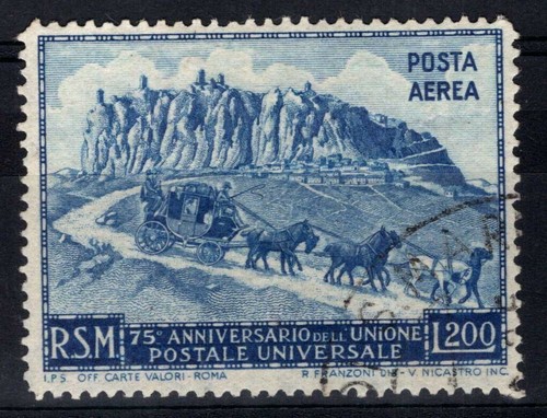 San marino 1950 posta - marino, aerea