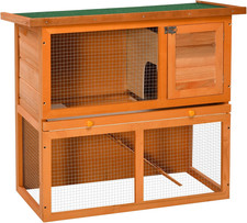 Gabbia per Conigli Conigliera Da Esterno in Legno Di Abete 90 X 45 X 80Cm
