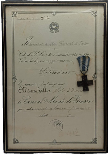 Diploma medaglia croce al - croce,