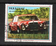 PARAGUAY - 1987 - AMG MERCEDES 300 SEL 6.3 - Used Aereo stamp