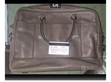 Borsa Prada Unisex in pelle di vitello Daino grigio 36x27