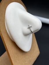 Trè Piercing finto per il naso NO FORO in Acciaio chirurgico con veri zirconi