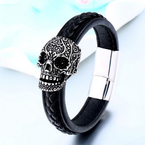 Bracciale uomo pelle cuoio - pelle,
