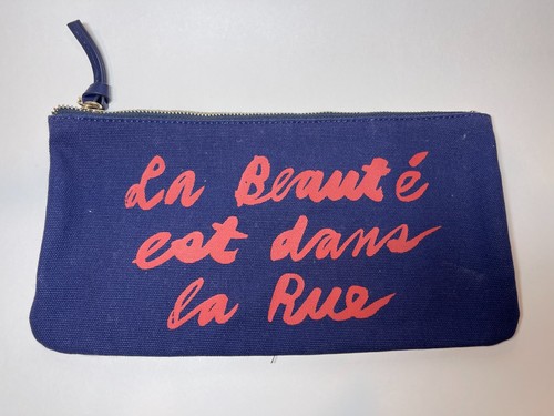 Pochette cosmetica cotone blu