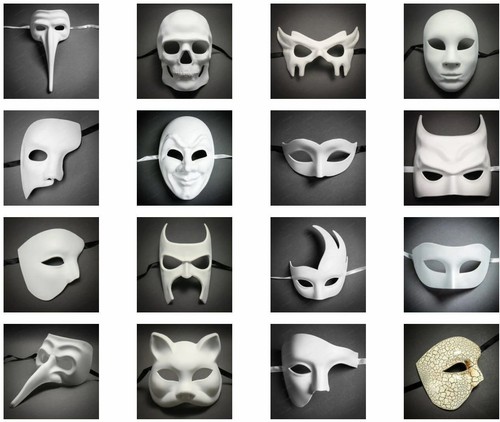Maschera veneziana bianca non