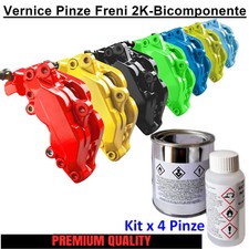 Vernice per Pinze Freni 2K Bicomponente Alte Temperature kit rosso nero pennello